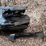 Wypadek w Brodnicy Górnej. Ranna pasażerka volkswagena [ZDJĘCIA]