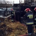Pożar w Chwaszczynie. Spłonęły drewniane zabudowania [ZDJĘCIA]