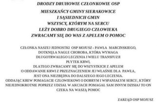Akcja zbiórki krwi  dla 36-letniego Pawła Marcinskiego