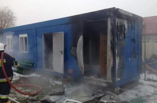 Pożar szatni na stadionie w Przyjaźni