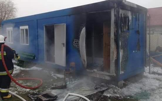 Pożar na stadionie w Przyjaźni. Paliła się szatnia