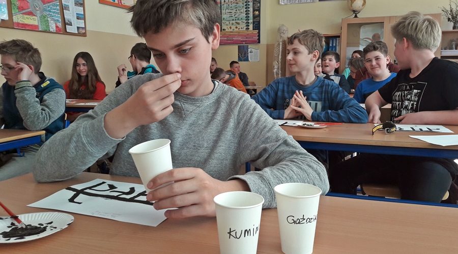 fot. UG Żukowo/Spotkanie Roberta Maciąga z uczniami z Banina