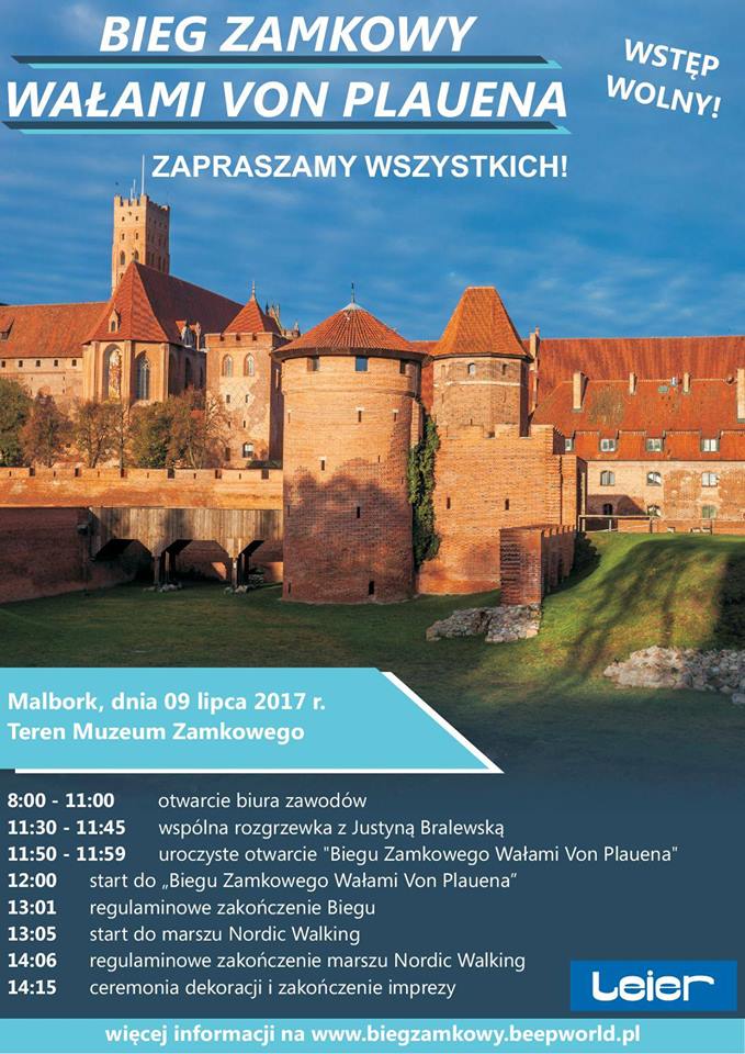 Bieg Zamkowy wałami von Plauena Malbork