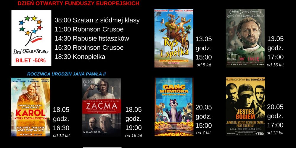 Kino za Rogiem w Chmielnie zaprasza na majowe seanse filmowe!