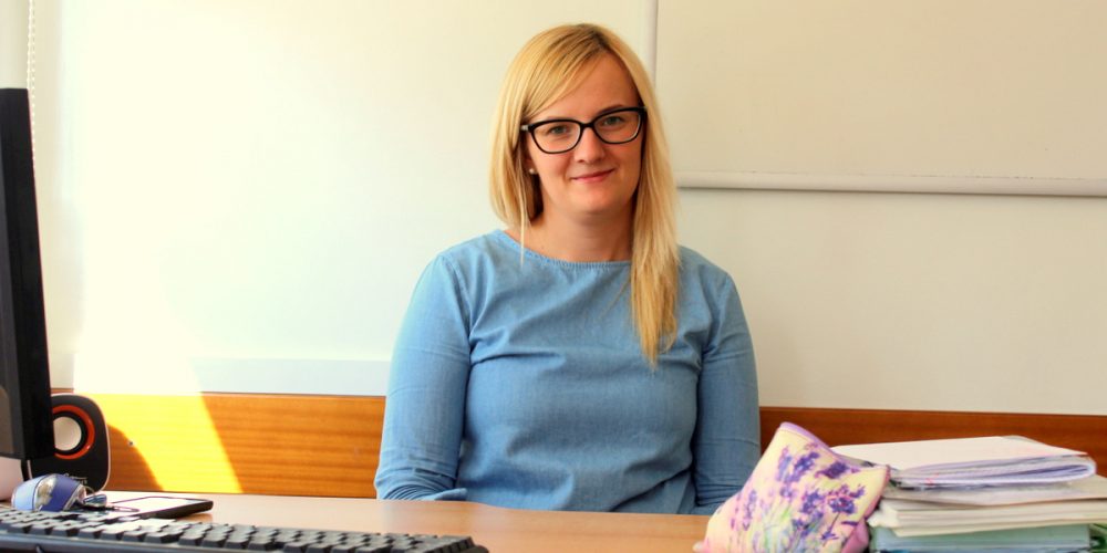 Aleksandra Grzędziecka -germanista z Zespołu Szkół Ponadgimnazjalnych im. Józefa Wybickiego w Somoninie, przygotowywała uczniów do matury ustnej fot. Elżbieta Lejk/zKaszub.info