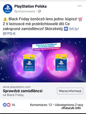 Reklama PlayStation po… kaszubsku!