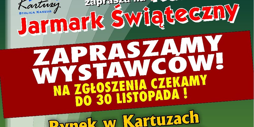 Ruszyły zapisy na Kartuski Jarmark Świąteczny!