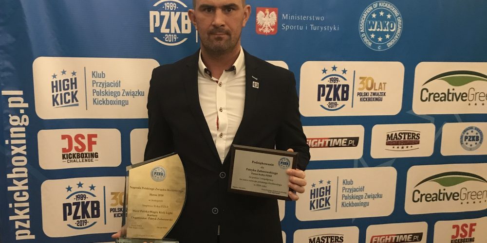 Patryk Zaborowski z wyróżnionieniem na Balu Mistrzów Kickboxingu