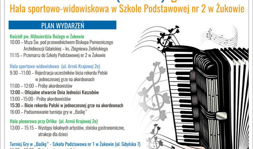 Już 23 marca Dzień Jedności Kaszubów w Żukowie!