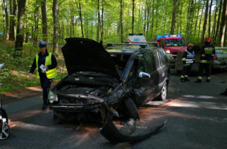 Wypadek na trasie Somonino – Egiertowo. Dwie osoby w szpitalu