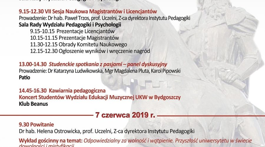 Niedługo Dni Instytutu Pedagogiki Uniwersytetu Kazimierza Wielkiego