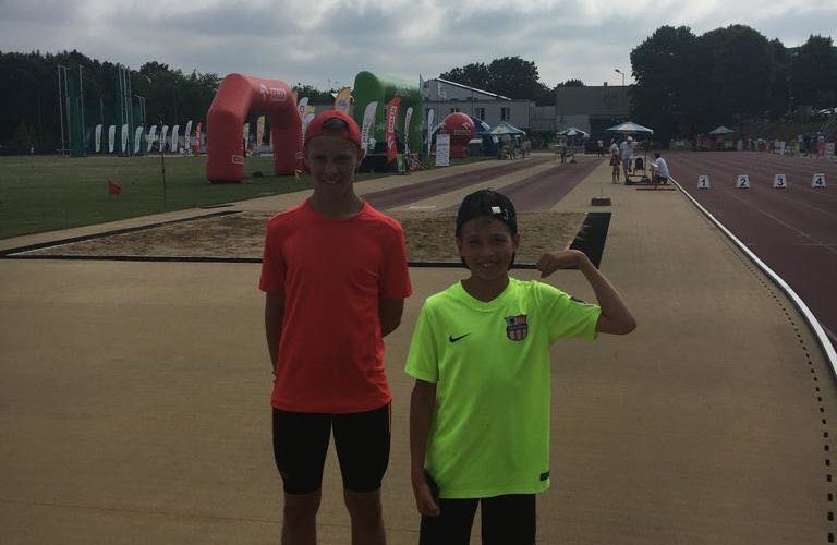 Reprezentanci GKS Żukowo podczas Finału Krajowego Czwartków Lekkoatletycznych w Łodzi