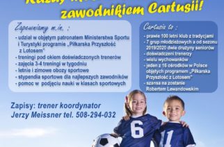GKS „Cartusia 1923” ogłasza nabór zawodników urodzonych w rocznikach 2012/2013, a także starszych!