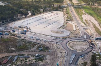 Budowa układu drogowego w Porcie Gdańsk na półmetku