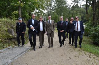 Sulęczyno. M.Struk, S. Lamczyk i B. Obajtek z wizytą u wójta B. Gruczy. Zobacz zdjęcia!