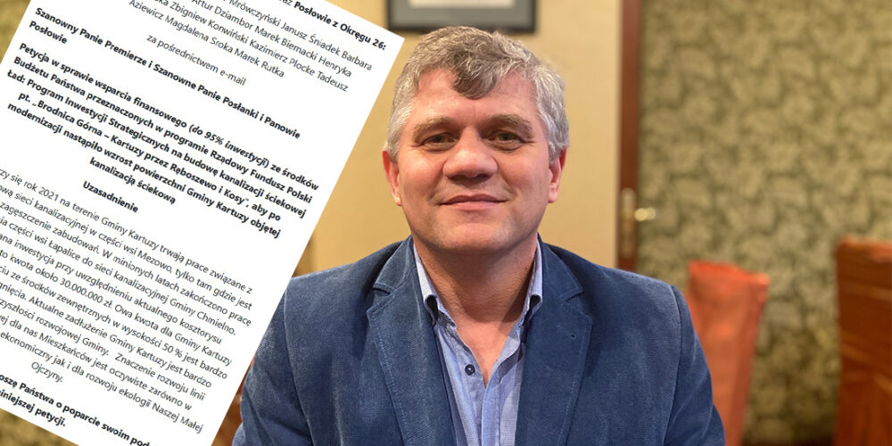 Kartuzy. Andrzej Bystron zachęca do podpisania petycji ws. kanalizacji