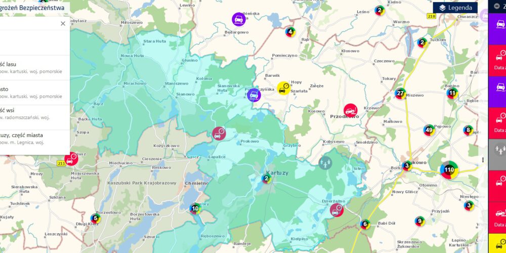 Kartuzy. Sprawdź, jakie zagrożenia najczęściej zgłaszano od początku 2022 roku