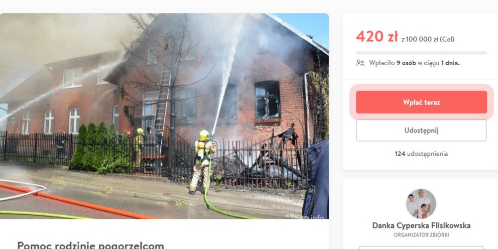 Kiełpino. Ruszyła zbiórka dla rodziny poszkodowanej w pożarze