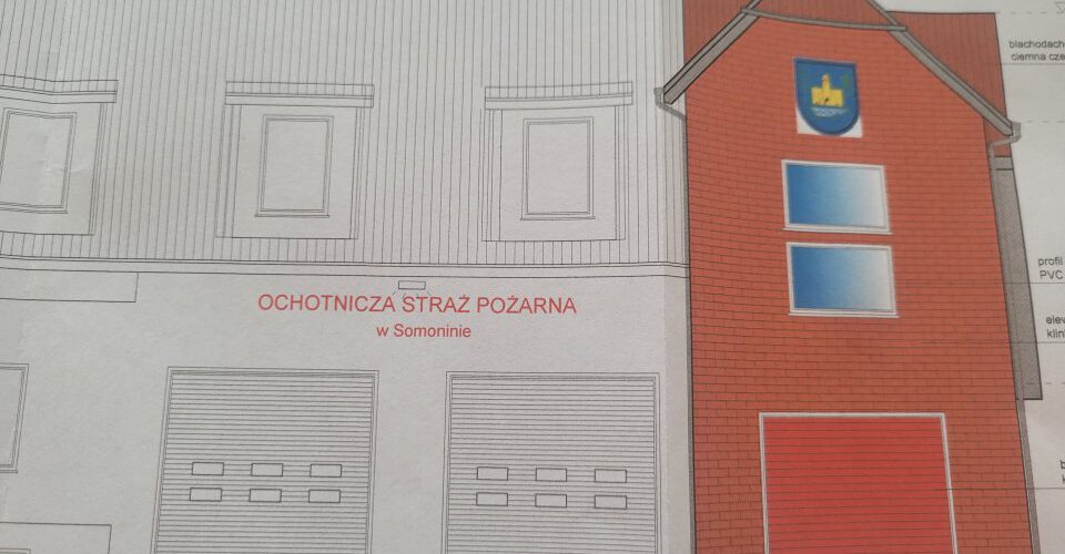 Somonino. Sala wielofunkcyjna i nowy garaż OSP już wkrótce