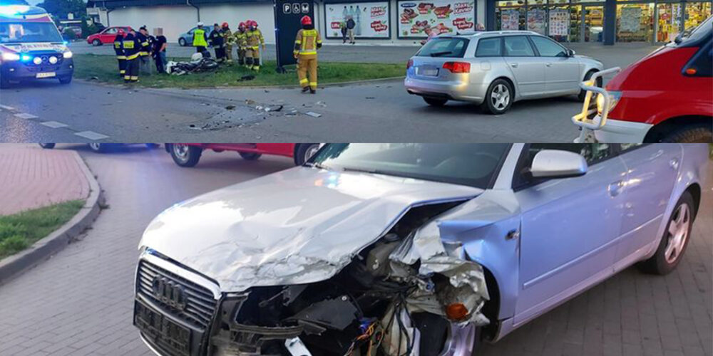 Przodkowo. Wypadek z udziałem motocykla. Kierująca trafiła do szpitala