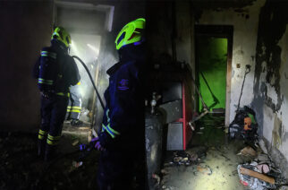 Banino. Pożar w kotłowni budynku. Strażacy interweniowali w środku nocy