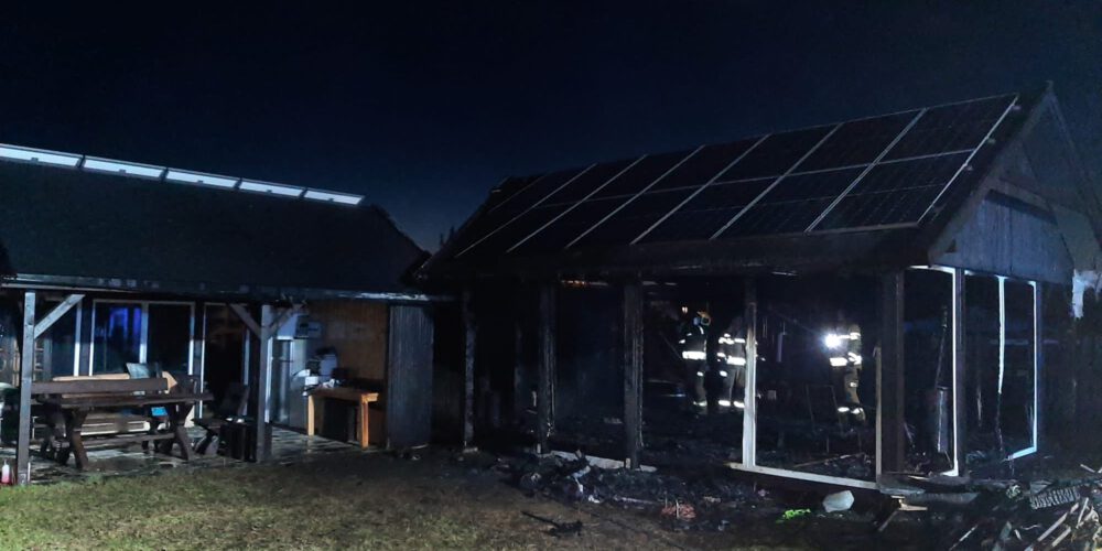 Żukowo. Ogień strawił sauny wolnostojące