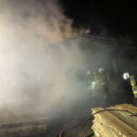 Stężyca. Pożar budynku na terenie tartaku. Straty są ogromne