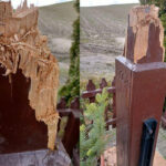 Goręczyno. Krzyż przy skrzyżowaniu zniszczony w czasie wichury. Kto jest sprawcą?