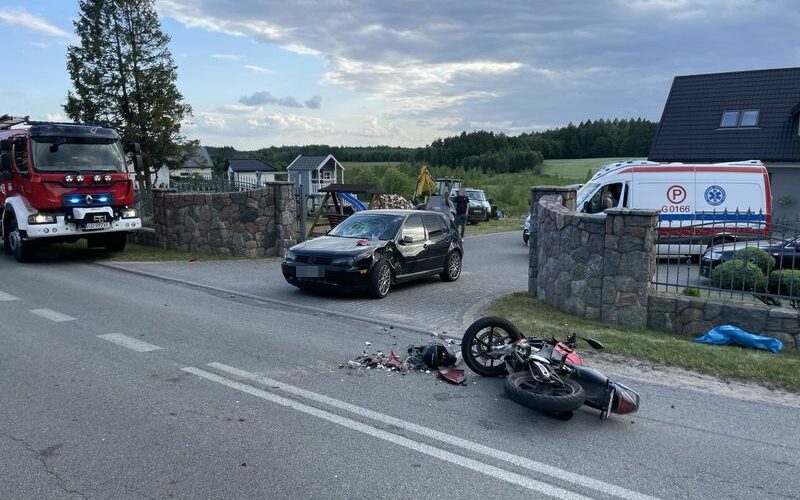 Bącka Huta. 17-letni motocyklista poszkodowany w wypadku