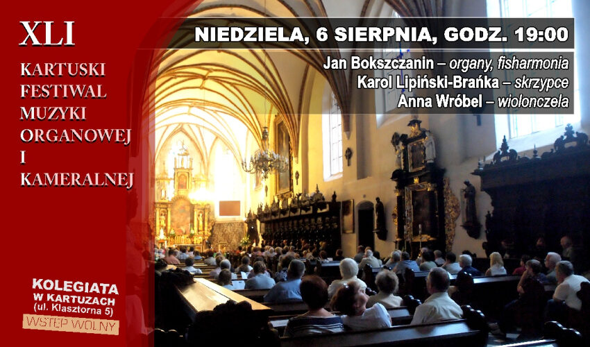Wkrótce kolejny koncert w ramach Kartuskiego Festiwalu Muzyki Organowej i Kameralnej