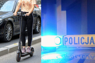 Gm. Sierakowice. Najechał na krawężnik hulajnogą elektryczną. Przewrócił się i trafił do szpitala