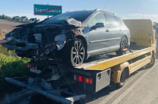 Sierakowice. Groźny pożar samochodu