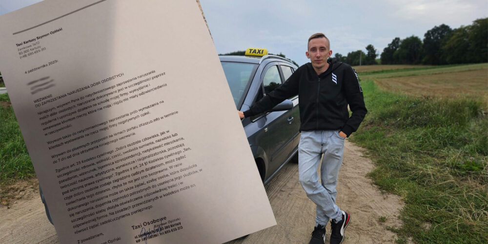 Wracamy do sprawy kartuskiego taksówkarza. Żąda publicznych przeprosin od konkurenta