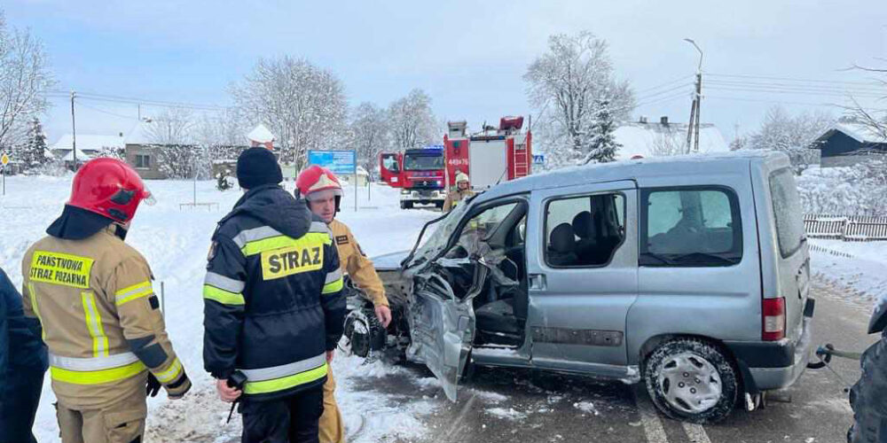 Węsiory. Mężczyzna poszkodowany w wypadku