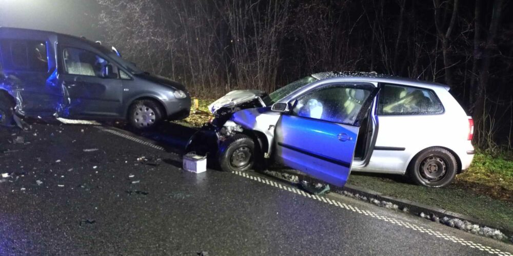 Kolizja na trasie Kożyczkowo – Cieszenie. Są poszkodowani