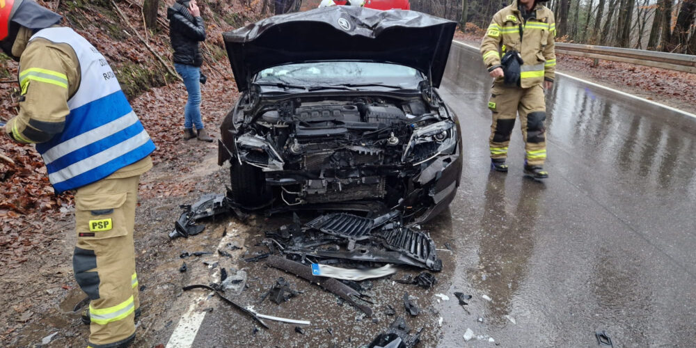 Kolizja samochodowa w Borzestowie. Było groźnie – AKTUALIZACJA