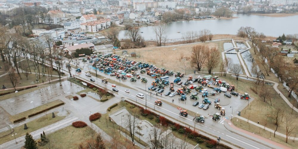 Kartuzy. Rolnicy znów strajkowali. Ukrainka wykrzyczała im, co myśli