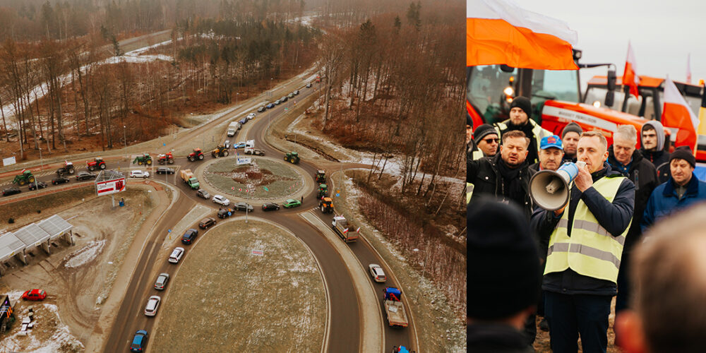 Strajk rolników – Egiertowo – Kartuzy. Zobacz zdjęcia!