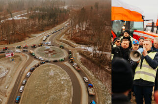 Strajk rolników – Egiertowo – Kartuzy. Zobacz zdjęcia!