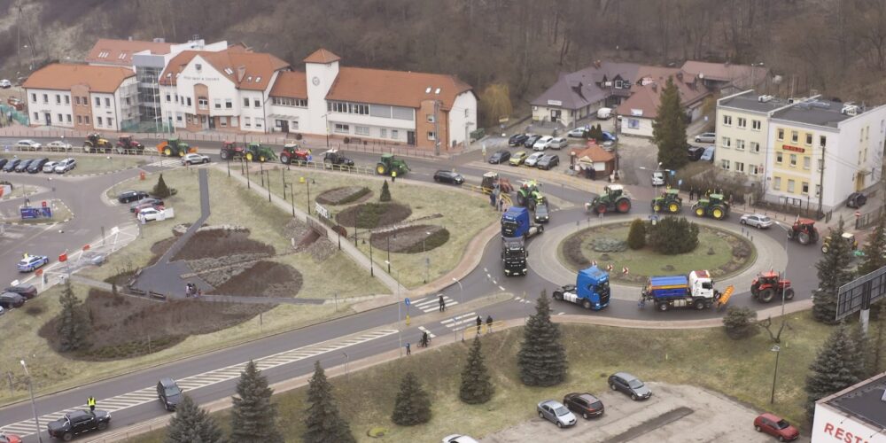 Protest rolników nagrany „z lotu ptaka”. Zobacz materiał!