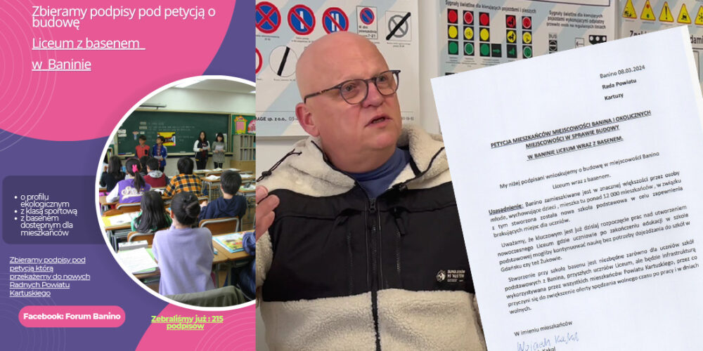 W Baninie powstanie liceum? Apeluje o to kandydat do Rady Pow. Kartuskiego