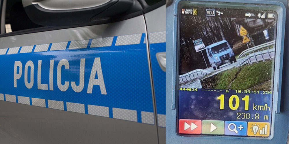 Mojusz. Przekroczył dozwoloną prędkość o ponad 50 km/h. Zapłaci słony mandat
