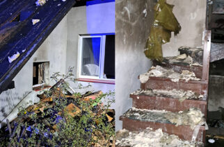 Somonino. Spore straty w pożarze budynku