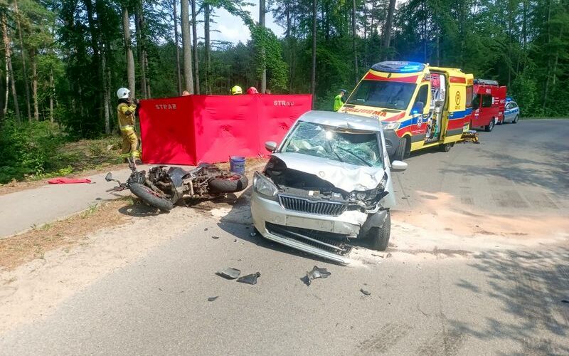 Prokowo. 30-letni motocyklista trafił do szpitala