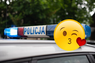 Wysyłał buziaki policjantom i…wjechał rowerem w słup! W organizmie miał ponad 1,5 promila
